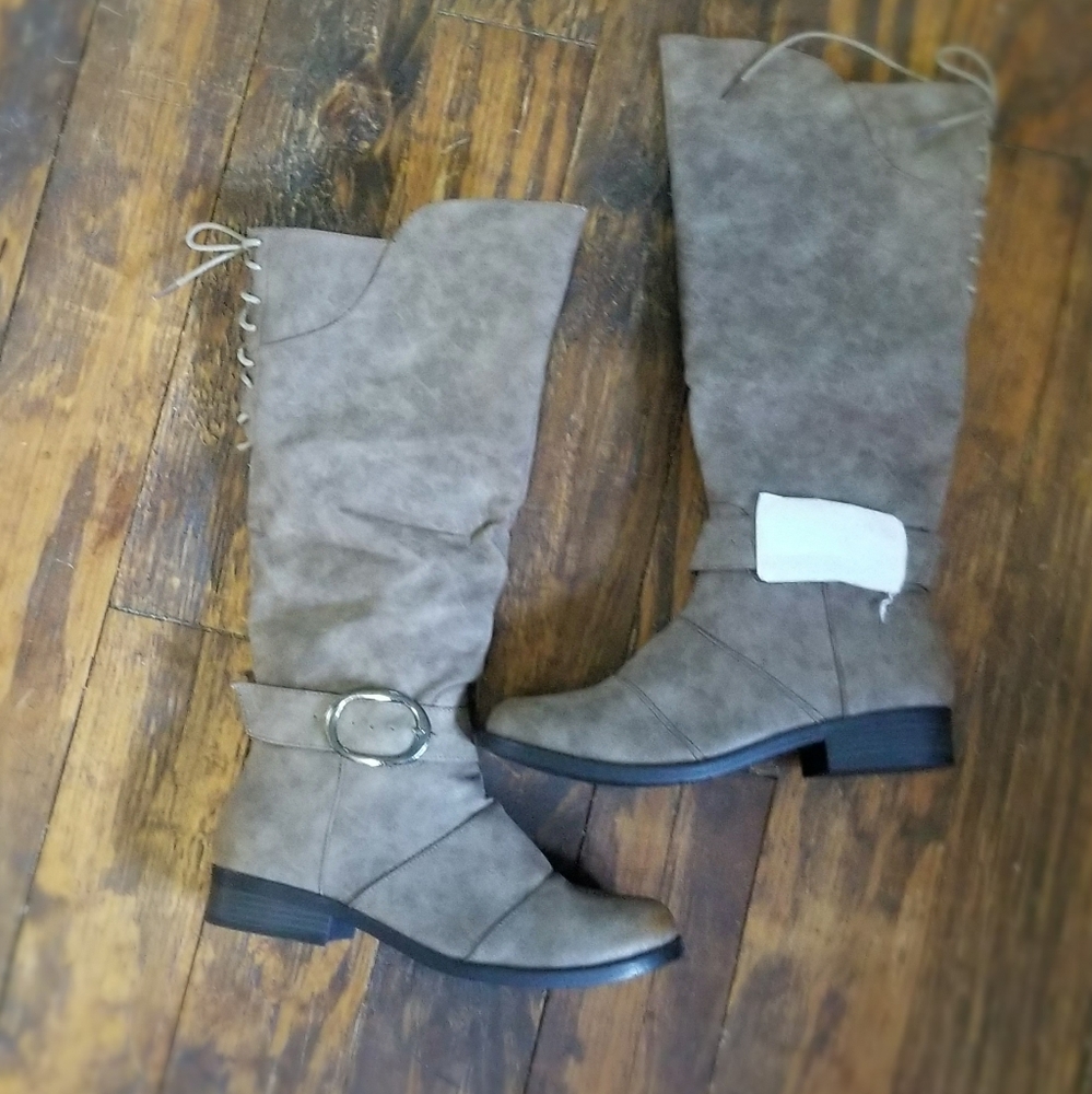 BRAND NEW suede knee high boots